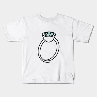 A Line art of a mood ring Kids T-Shirt